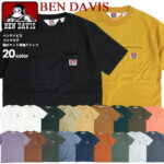BEN DAVIS Tシャツ ポケット付き 半袖Tシャツ メンズ ベンデイビス ポケットTシャツ ゴリラアイコン ブランドタグ ワンポイント トップス ベンデビ ポケT 半袖 無地 クルーネック カジュアル アメカジ メンズファッション BEN-1128