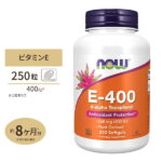 E-400（d-アルファトコフェリル）250粒 ソフトジェル NOW Foods（ナウフーズ）サプリ/ビタミン/美しさ/元気